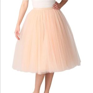 Lislong tea length 5 layer tulle A - line skirt